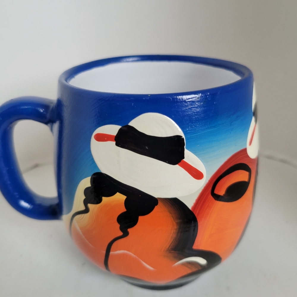 Handpainted Navajo Oversized Coffee Mug Colorful